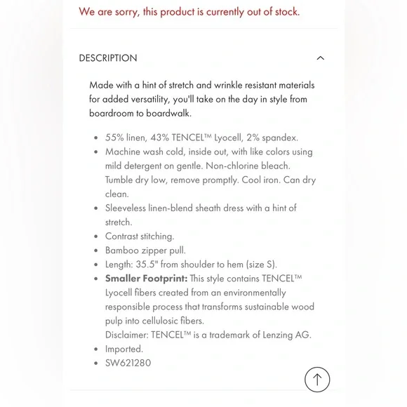 Tommy Bahama Light Blue Linen Sheath Dress - Causal - Vacation - Size XL - Picture 3 of 7